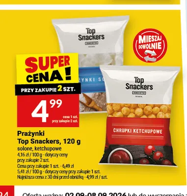 Prażynki ketchupowe Top Snackers promocja w Twój Market