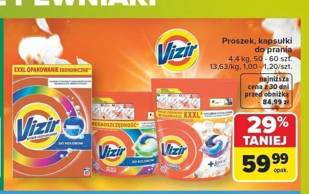 Proszek do prania Vizir promocja w Carrefour Market