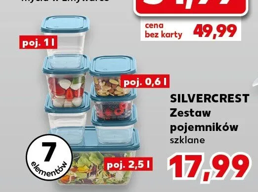 Zestaw pojemników szklanych SILVERCREST promocja w Kaufland