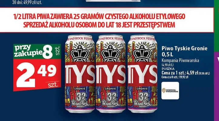 Piwo Tyskie Gronie promocja w TOPAZ