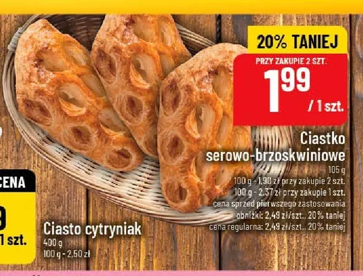 Ciastko serowo-brzoskwiniowe promocja w POLOmarket