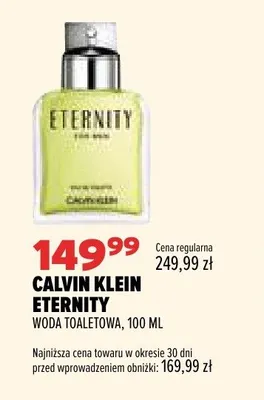 Woda toaletowa Calvin Klein Eternity promocja w Drogerie Natura