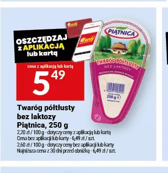 Twaróg półtłusty bez laktozy Piątnica promocja w Twój Market