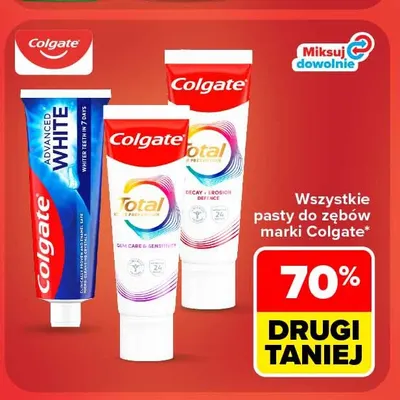 Pasta do zębów Colgate Advanced White promocja w Carrefour Market