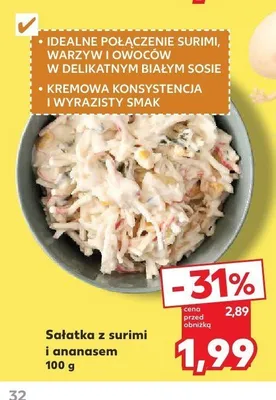 Sałatka z surimi i ananasem promocja w Kaufland