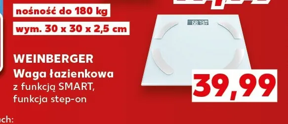 Waga łazienkowa z funkcją Smart Weinberger promocja w Kaufland