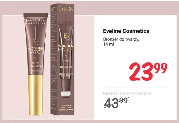 Bronzer do twarzy Eveline Cosmetics Wonder Match promocja w Rossmann