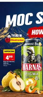 Piwo 8% Harnaś pigwa promocja w Biedronka