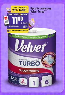 Ręcznik papierowy Velvet Turbo promocja w POLOmarket