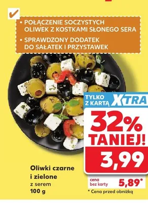 Oliwki czarne i zielone z serem promocja w Kaufland