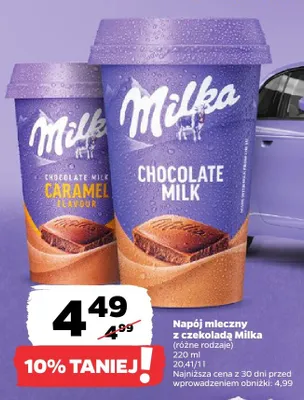 Napój mleczny z czekoladą Milka promocja w Netto