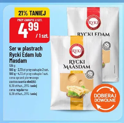 Ser w plastrach Rycki Maasdam Ryki promocja w POLOmarket