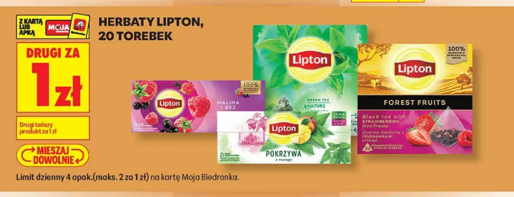Herbata Lipton Pokrzywa z mango promocja w Biedronka