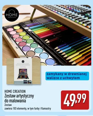 Zestaw artystyczny do malowania Home Creation promocja w Aldi