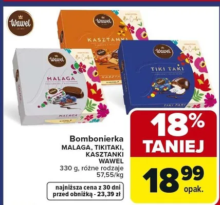 Bombonierka Malaga, Tiki Taki, Kasztanki promocja w Carrefour Market