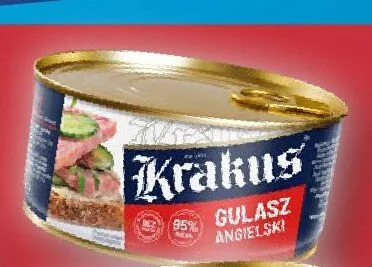 Konserwa mięsna Krakus Gulasz Angielski promocja w Aldi