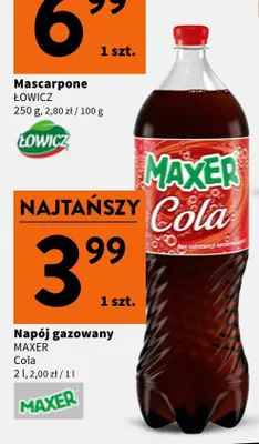 Napój gazowany Maxer Cola promocja w Intermarche