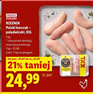 Polędwiczki z kurczaka promocja w Lidl