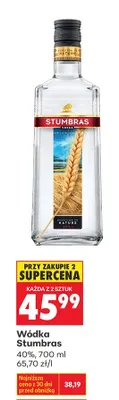 Wódka Stumbras 700 ml promocja w Biedronka