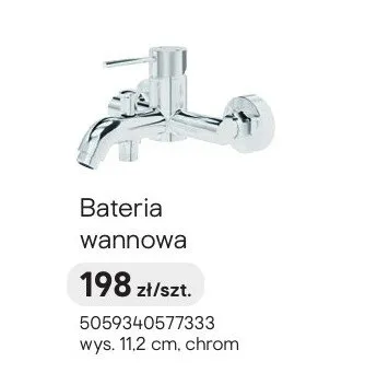 Bateria wannowa wys. 11,2 cm chrom promocja w Castorama