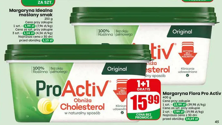 Margaryna Flora Pro Activ promocja w Dino