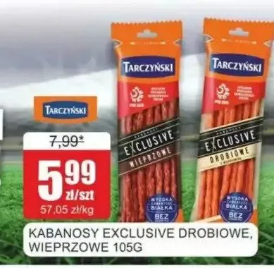 Kabanosy Exclusive Wieprzowe Tarczyński promocja w Bingo