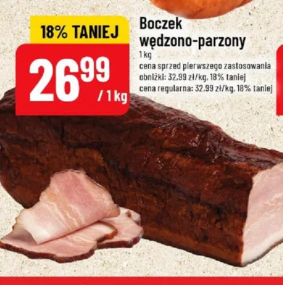 Boczek wędzono-parzony promocja w POLOmarket