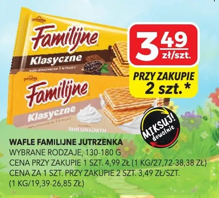 Wafle Familijne Jutrzenka promocja w Top Market