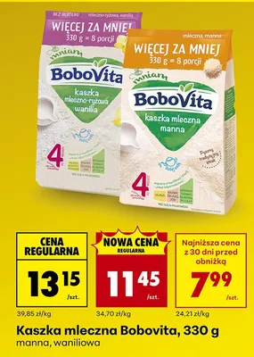 Kaszka mleczno-ryżowa wanilia promocja w Biedronka