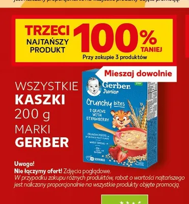 Kaszka Gerber Junior Crunchy Bites truskawkowa promocja w Kaufland