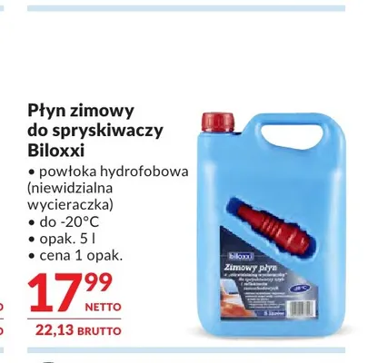 Płyn zimowy do spryskiwaczy Biloxxi promocja w Makro