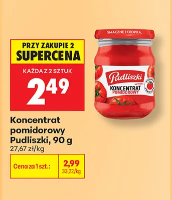 Koncentrat pomidorowy Pudliszki promocja w Biedronka