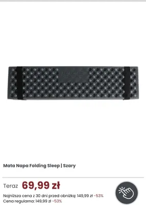 Mata kempingowa Regatta Great Outdoors Napa Folding Sleep Szary promocja w Regatta