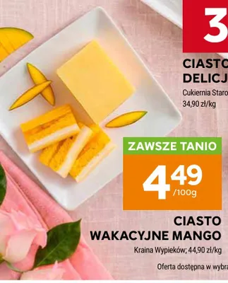 Ciasto Wakacyjne Mango promocja w Stokrotka
