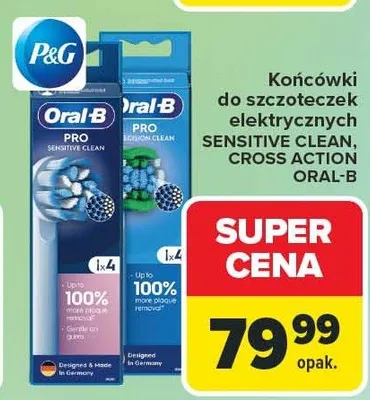 Końcówki do szczoteczek elektrycznych Sensitive Clean, Precision Clean promocja w Carrefour