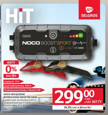 Urządzenie rozruchowe booster GB20 Noco promocja w Selgros