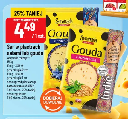 Ser w plastrach salami Serenada promocja w POLOmarket