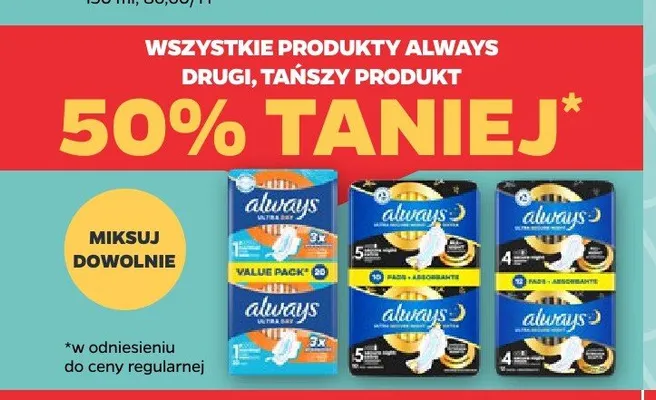 Produkty Always promocja w Netto