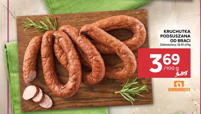 Kruchutka podsuszana od Braci Dobrowolscy promocja w Stokrotka