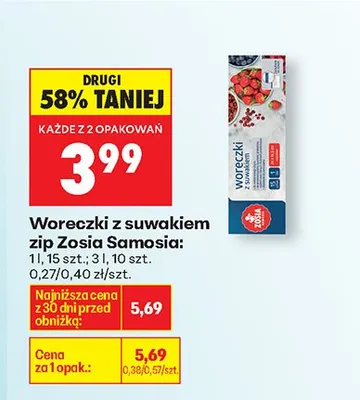 Woreczki z suwakiem zip promocja w Biedronka