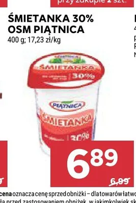 Śmietanka 30% OSM Piątnica promocja w Stokrotka