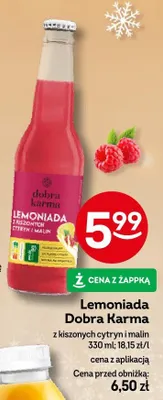 Lemoniada z kiszonych cytryn i malin promocja w Żabka