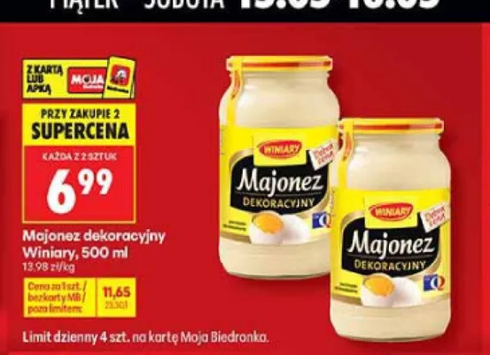 Majonez dekoracyjny Winiary promocja w Biedronka