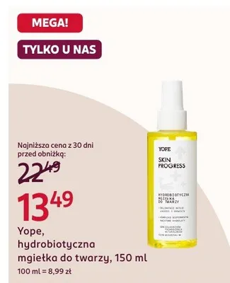 Yope, hydrolipidowa mgiełka do twarzy, 150 ml promocja w Rossmann