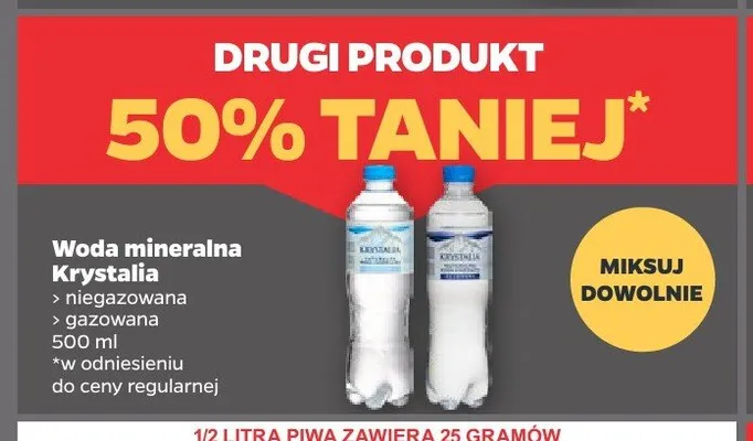 Woda mineralna Krystalia gazowana promocja w Netto