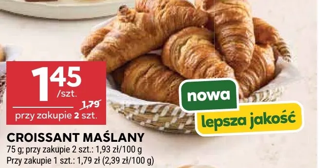 Croissant maślany promocja w Stokrotka