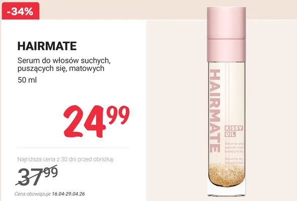 Serum do włosów suchych, puszących się, matowych promocja w Rossmann