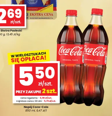 Napój gazowany Coca-Cola Original Taste promocja w emma MARKET