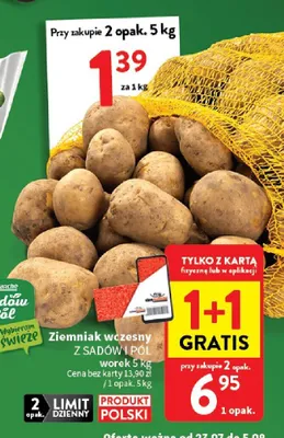Ziemniak wczesny Z Sadów i Pół promocja w Intermarche