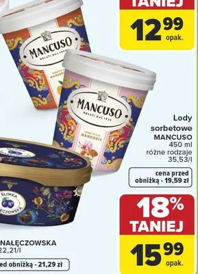 Lody sorbetowe promocja w Carrefour Market
